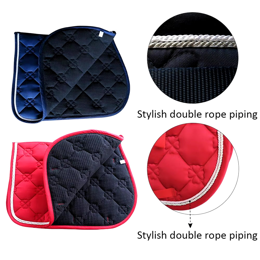 All Purpose Saddle Pad Equestrian Bareback Riding Pad Horse Riding Pad for Horse Riding Show Jumping Performance Equipment