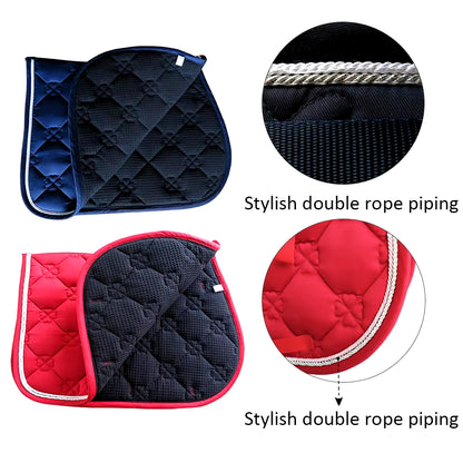 All Purpose Saddle Pad Equestrian Bareback Riding Pad Horse Riding Pad for Horse Riding Show Jumping Performance Equipment