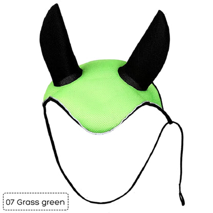 Horse Riding Breathable Meshed Horse Ear Cover Equestrian Horse Equipment Fly Mask Bonnet Net Ear Maks Protector